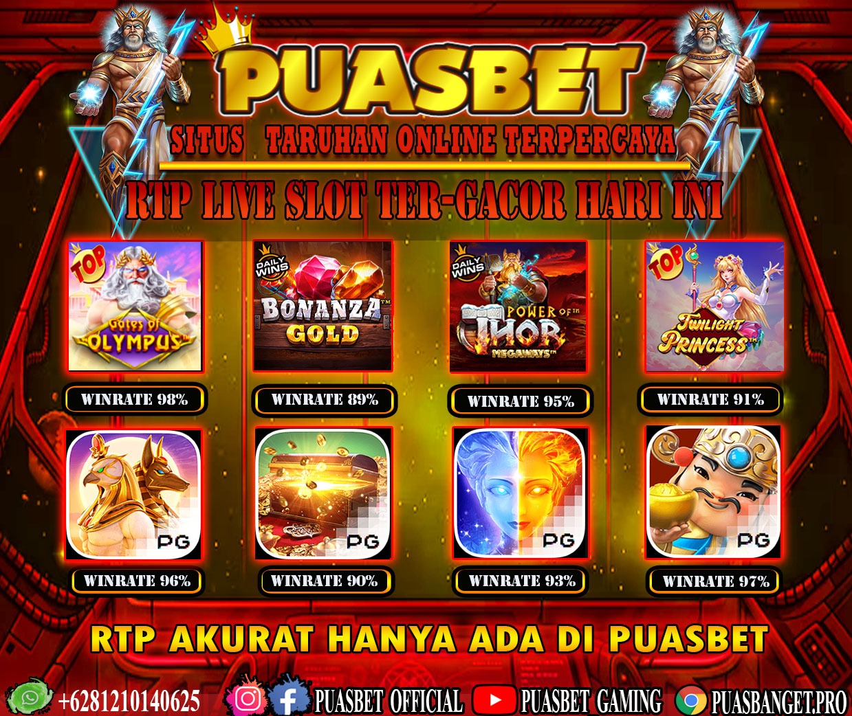 INFO SLOT GACOR PUASBET 12 NOV 2023