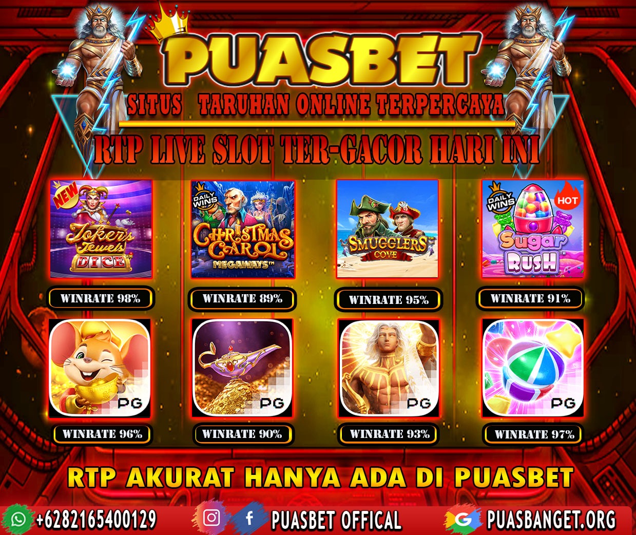 INFO SLOT GACOR PUASBET 03 DES 2023