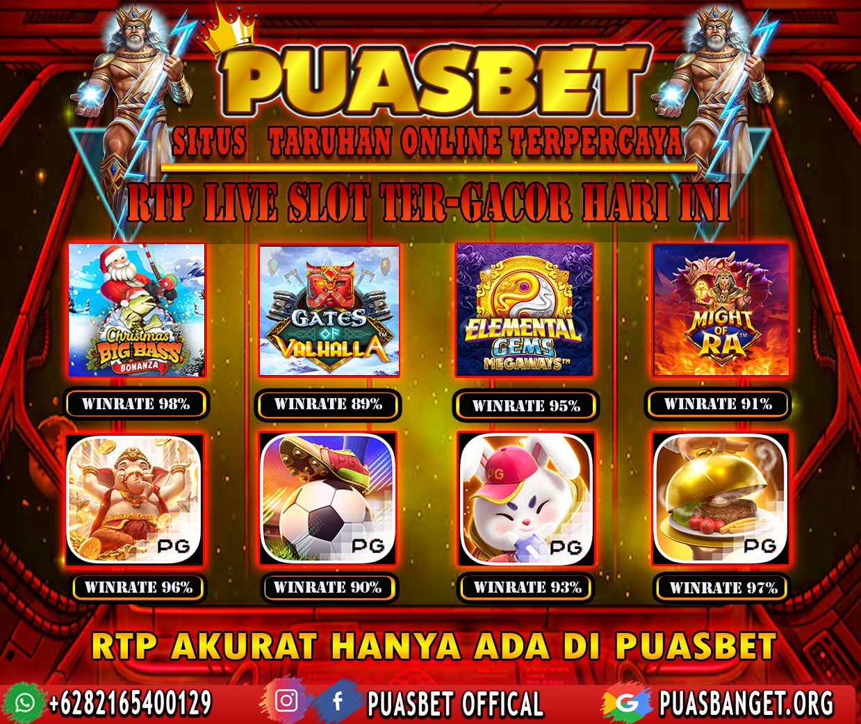 INFO SLOT GACOR PUASBET 05 DES 2023