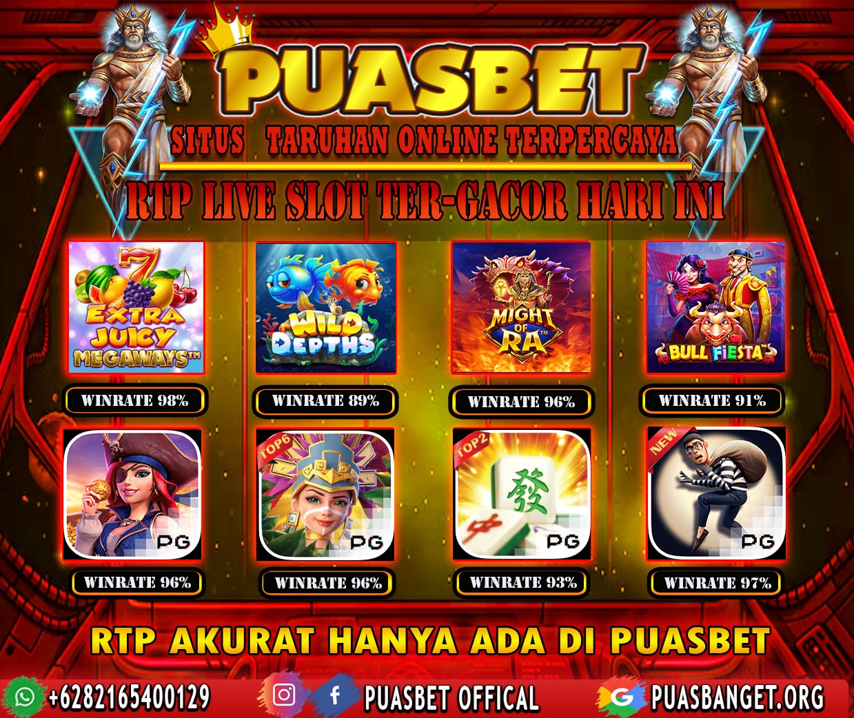 INFO SLOT GACOR PUASBET 07 DES 2023